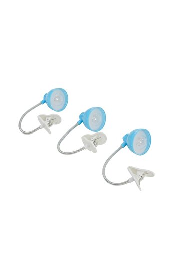 Lawazim Clip LED Light - 3 Piece Flexible Neck Reading Study Desk Lamp with Strong Clamp