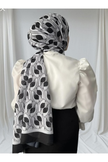 MODA Mineleşarp Geometric Patterned Soft Shawl