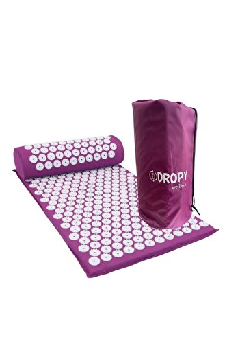 DROPY Acupuncture mattress and pillow set, pain relief, muscle relaxation, body care, purple