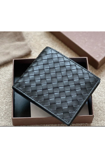 Others Sheepskin Woven Wallet For Men