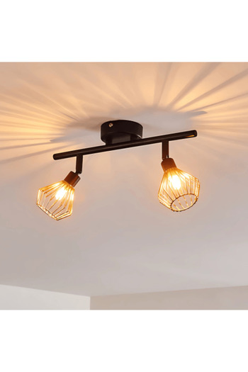 Happy Light Customizable Black and Copper Ceiling Chandelier E27*2