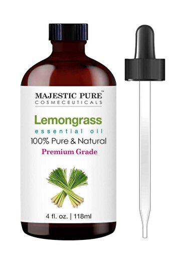 Majestic Pure Lemongrass Essential Oil - 118 ml | 100% Pure and Natural