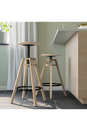 IKEA DALFRED Bar stool, birch, 63-74 cm
