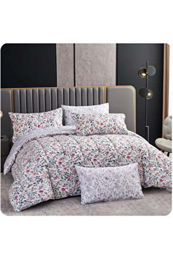 Un ✨ 4-piece printed summer comforter for one person - luxurious, two-sided, high-quality cotton - 100% cotton