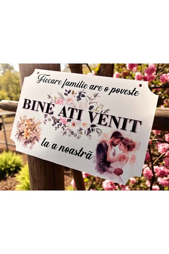 OEM Welcome to our story plaque, 30x20cm, MDF