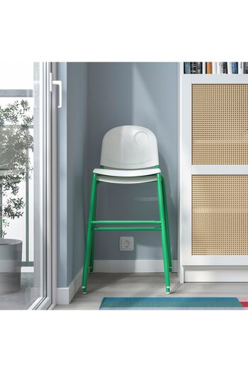 IKEA VILDGÅS Junior Chair, White/Green