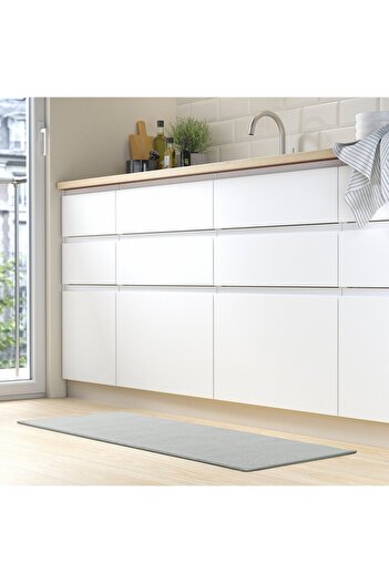 IKEA KÖRFÄLT Kitchen mat, light grey, 45 x 120 cm