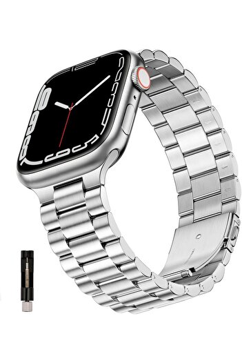 HYX Solid Thick Stainless Steel Band Compatible with Apple Watch 44mm 45mm 49mm