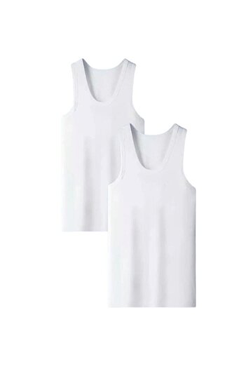 White Velvet Men's 2-Pack Lycra Cotton White Undershirt Q.U.O1.K.0K.A0.K.6O.T.A2