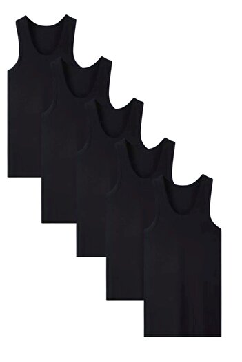 White Velvet Men's 5-Pack Lycra Cotton Black Undershirt Q.U.O1.K.0K.A0.K.6O.T.A5