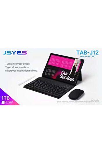 JSYES TAB-J12 10.1-Inch Android Tablet Gift Set with 1TB Storage