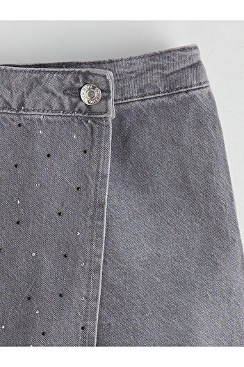 LC Waikiki Stoned Girl's Jean Shorts Skirt