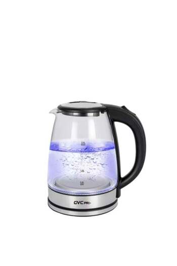 GVC PRO Glass Kettle 1500W - 1.8L - Silver - GVCKT-2180H