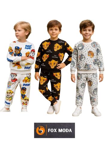 Fox Moda 3-Piece Boys' Seasonal Top and Bottom Set Digital Printed