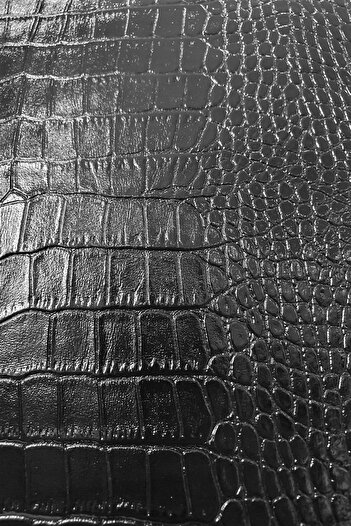 decofav Black Faux Crocodile Leather Throw Pillow Cover - 43X43Cm