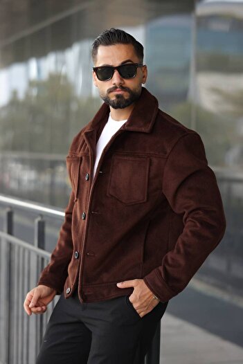KOCCI New Season Oversize Pocket Detailed Trendy Cashmere Men's Jacket