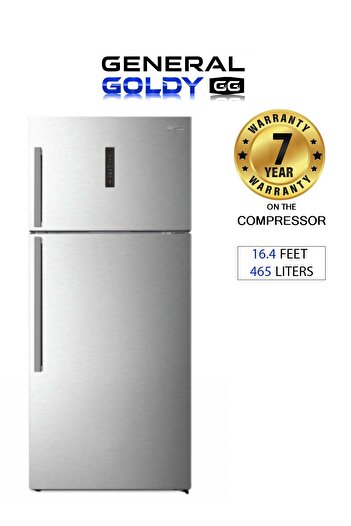 GENERAL GOLD Refrigerator Two Doors - 16.4 Cuft - 465 L - Inverter - Steel - GG490NF