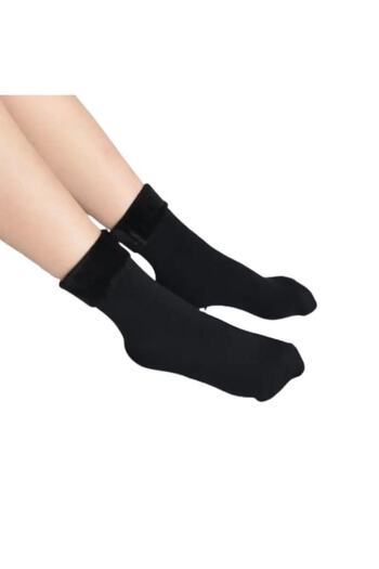 OEM Set 2 Socks, VELVET WARM THERMAL, thermal, polyester, one size, black