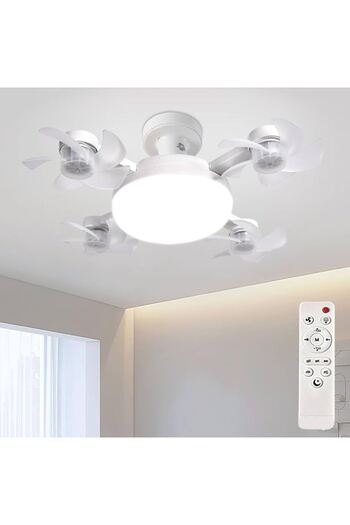 PA 4 Head Fan with Light, Modern 4 Head Ceiling Fan with Light - Remote Controlled,