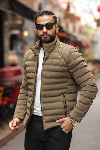 KOCCI New Season Water and Cold Resistant Classic Collar Quilted Winter Men's Jacket Coat