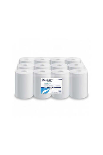 Lucart Strong 14 CF Paper Towel, 55m, 12 rolls - for hand, surface, and object drying
