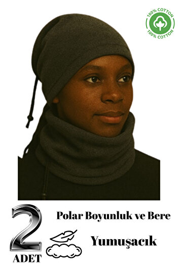 DİLRUBA AVM 2-Piece Polar Fleece Neck Warmer Winter Thermal Insulated Soft Warm Quality Set