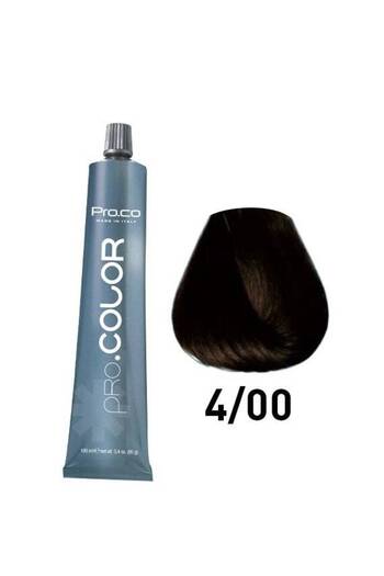 PROCO Professional Hair Dye PRO.COLOR 100 ml - Pro.Co - 4/00 INTENSE BROWN