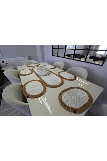fa collection desing Wicker Jute Placemat Coaster Supla American Service Runner Basket and Cup Holder