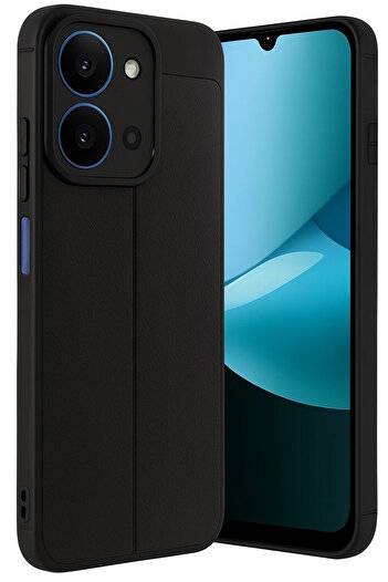 m.tk moveteck Xiaomi Redmi 15C Case Camera Protected Leather Look Stitching Pattern Protective Niss Cover