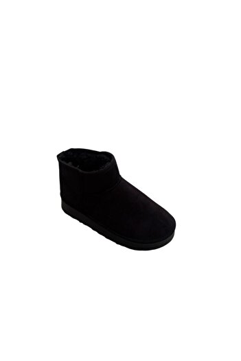 AEY SHOES KADIN SÜET SÜPER MİNİ KALIN DÜZ TABANLI İÇİ TÜYLÜ YARIM BOT
