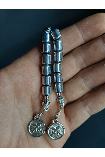 MRYart Silver Color Round Hematite Stone Style Zaza Prayer Beads