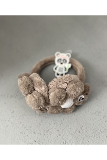ZERAMİNE Children's Headphones with Beige Plush Toy Figure
