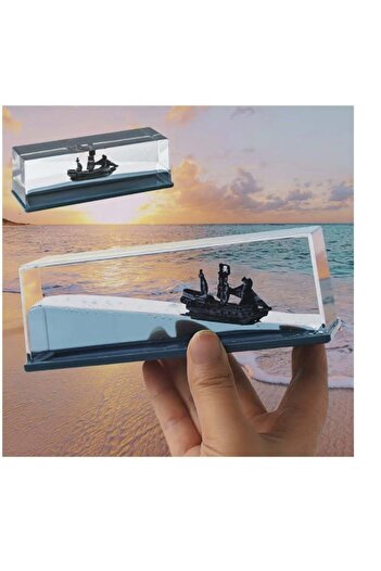 Generic Fluid Drift Bottle Desktop Decoration Ornament Cruise Ship Toy Home Decoration Gift
