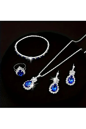 ZETCONCEPT 🌟   Zet Style – “Star Spark” 5-Piece Jewelry Set - Necklace - Bracelet - Ring - Earrings