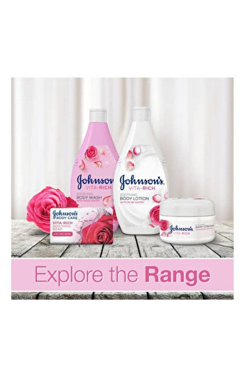 Johnson Johnson's Body Wash 400ml Vita-Rich with Rose Water