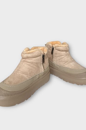 Liger Γυναικείες μπότες Nubuck με χοντρή σόλα με επένδυση από γούνα ΜΠΕΖ