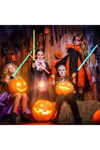 REZZOSS 2 x Lightsaber for Children and Adults, 15 Colours, Changeable Lightsaber with Sound Effects 2-in-1