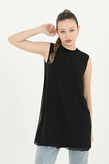 Puane Sleeveless Tulle Detail Underwear Tunic 10270