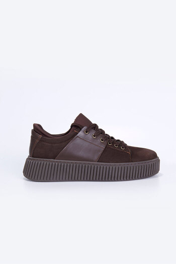 Vantaggio Dante Brown Nubuck 100% Genuine Leather Men's Sports Casual Shoes