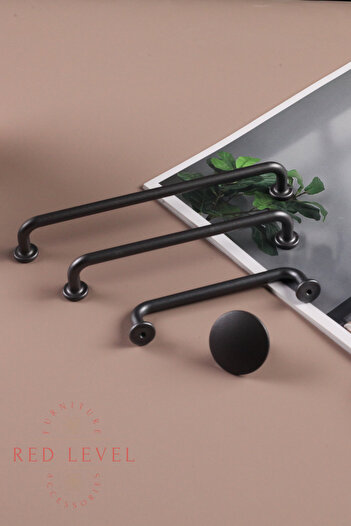 Red Level Liva Anthracite 96 mm Modern Luxury Metal Handle Models Kitchen Cabinet Drawer Furniture Handle