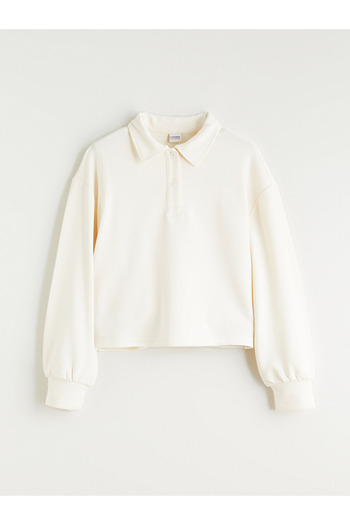 LC Waikiki Lcw Girls' Polo Neck Sweatshirt and Sweatpants
