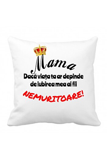 PERNA White "MOM" pillow