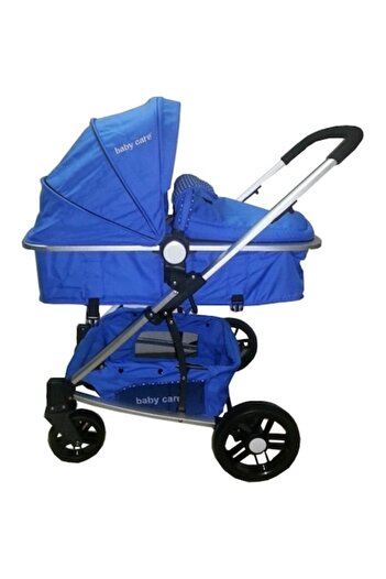 Baby Care ™ PRO YK-18 2-in-1 Stroller with Aluminum Frame, Adjustable Backrest, Blue