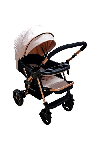 Baby Care PRO 511 Stroller, Aluminum Frame, Reversible Handle, Adjustable Backrest, 2-in-1, Beige