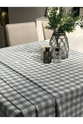 LUWİNO HOME Gingham Cotton Tablecloth |   Picnic Blanket |   Tablecloth |   Party Cover 170 X 170 cm