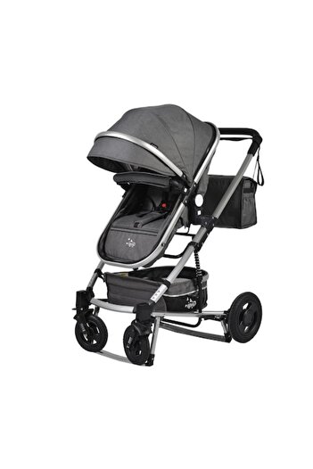 NOVOKIDS Baby Stroller 2 in 1 NOVOKIDS™ GIGI PRO, with Included Baby Bag, Silver Aluminum Frame, Reversible