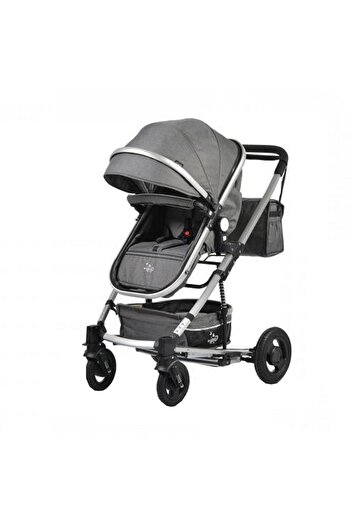 NOVOKIDS Baby Stroller 2 in 1 NOVOKIDS™ GIGI PRO, with Included Baby Bag, Silver Aluminum Frame, Reversible