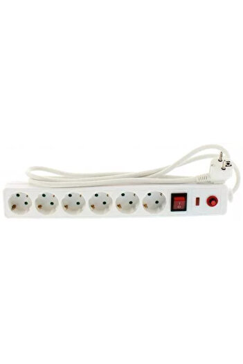 Well Extension cord 6 sockets 3m with 16A protection 3500W cable 3xG1.5mmp