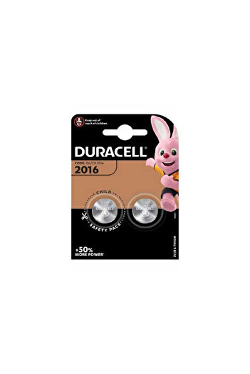 Duracell Battery Set CR2016 3V LITHIUM 20x1.6mm 2pc