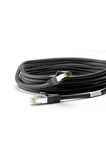 goobay Patchcord cable Cat8.1 SFTP 0.25m PiMF 2000MHz RJ45 copper black
